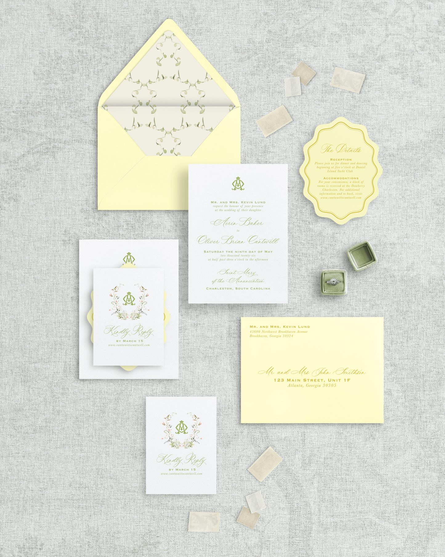Aerin Digital Print Wedding Invitations