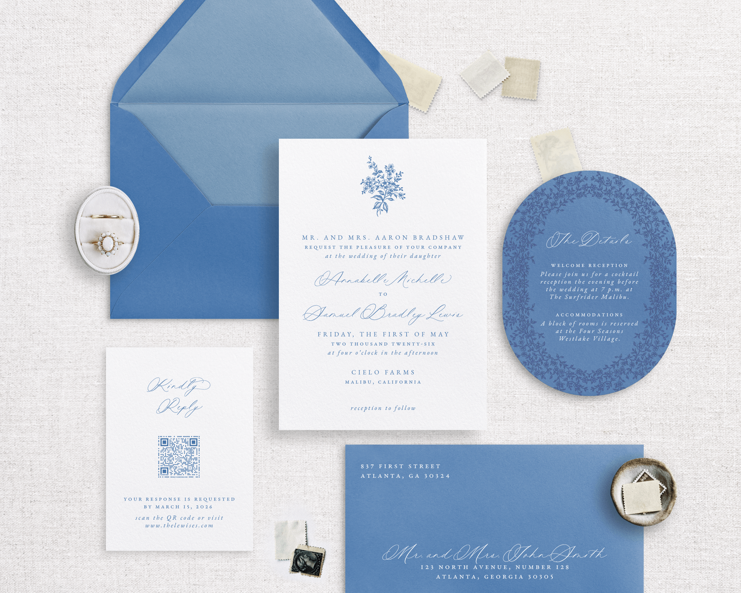Anabelle Digital Print Wedding Invitations