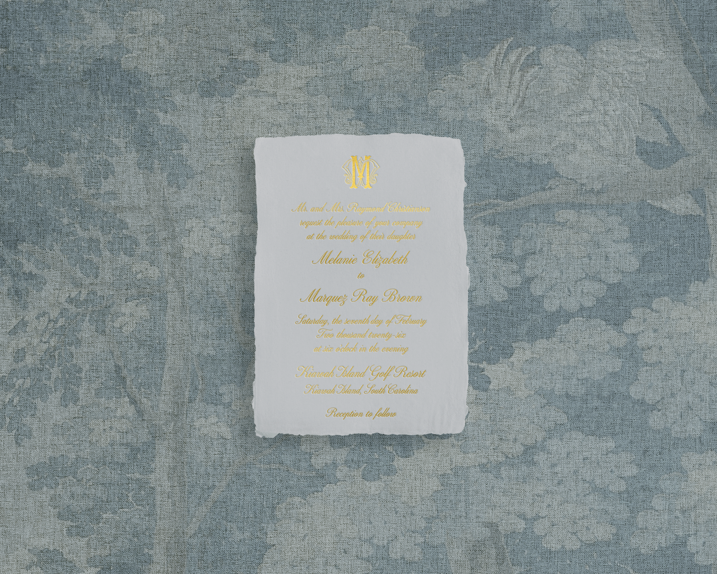 Melanie Foil-Stamped Wedding Invitations