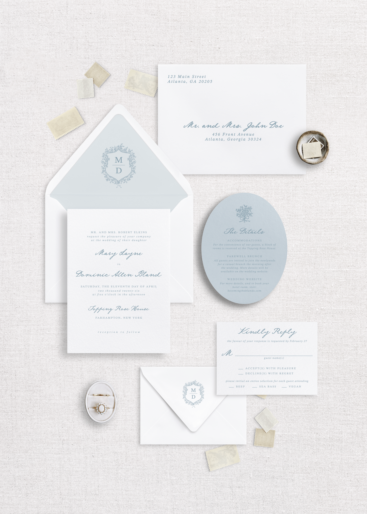 Mary Layne Digital Print Wedding Invitations