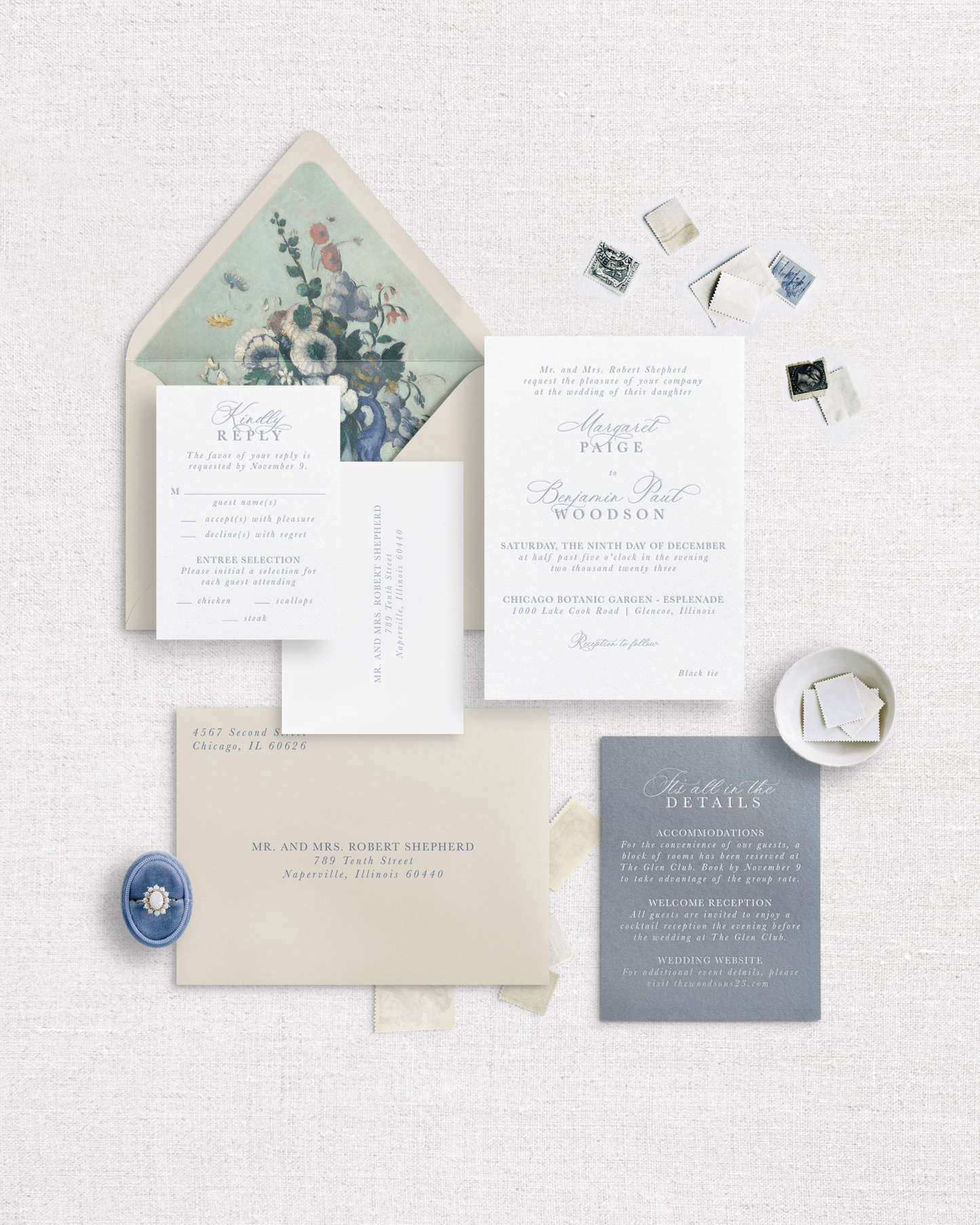Margaret Letter Press + Foil Wedding Invitations