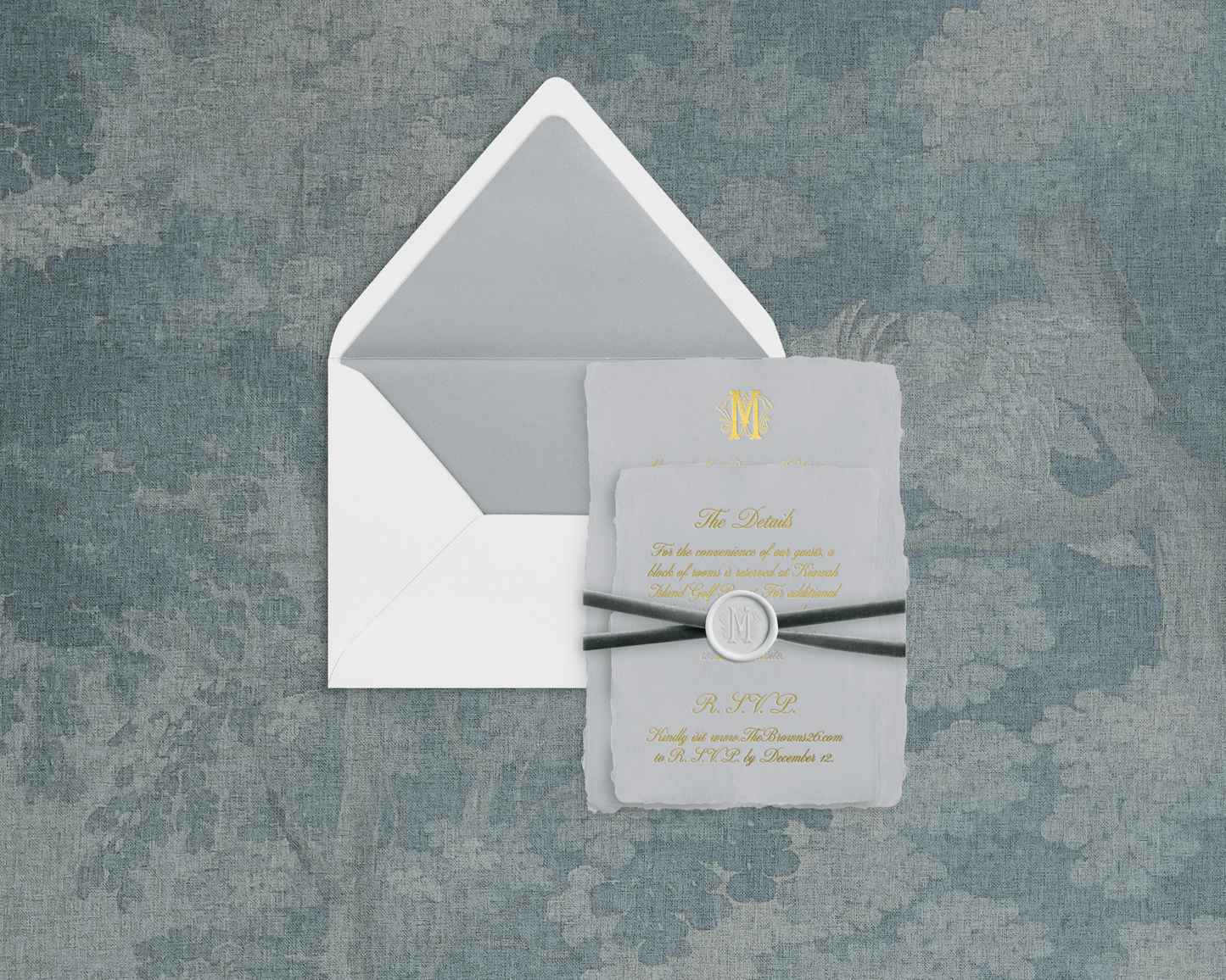 Melanie Foil-Stamped Wedding Invitations