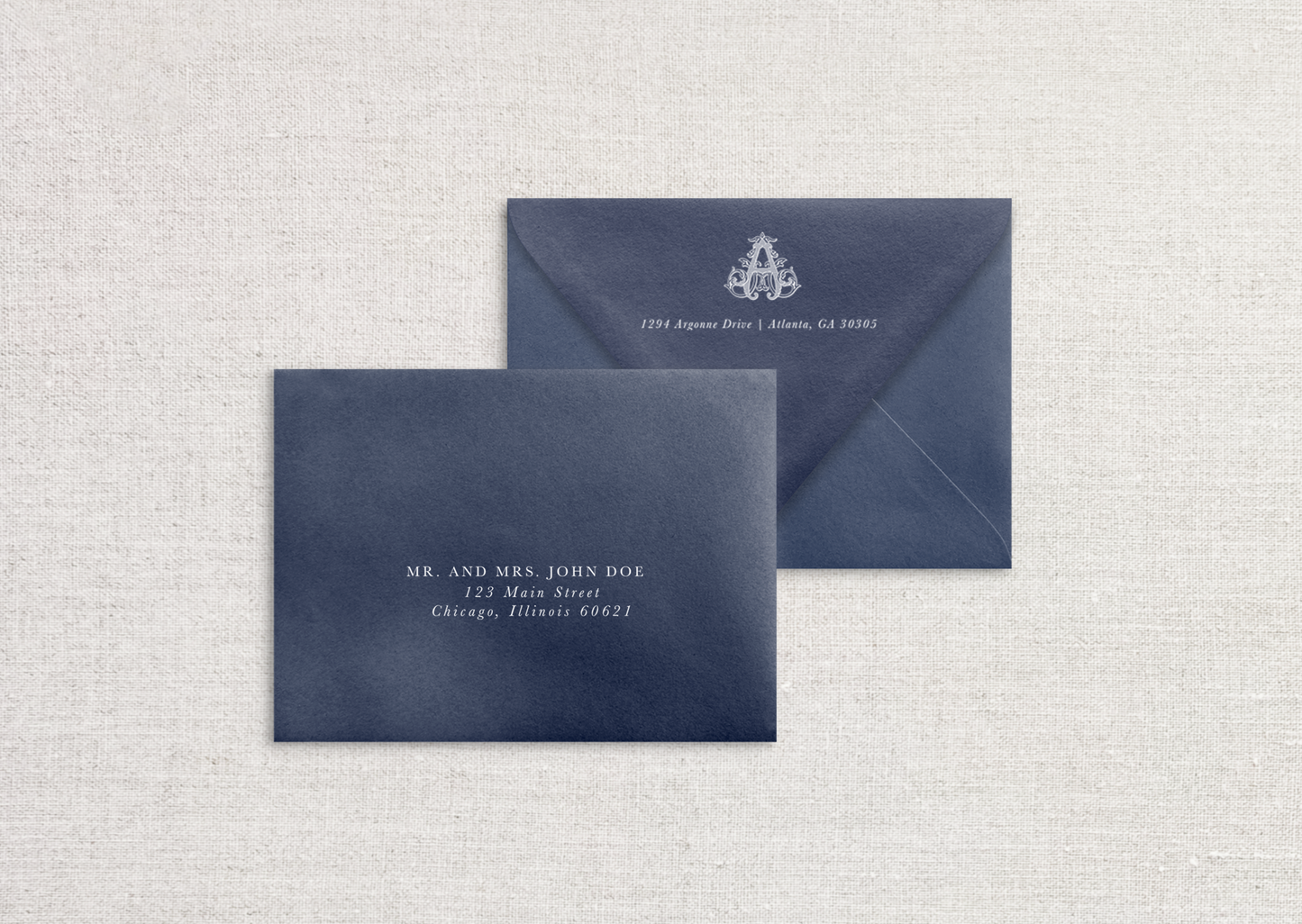 Addison Letter Press Wedding Invitations