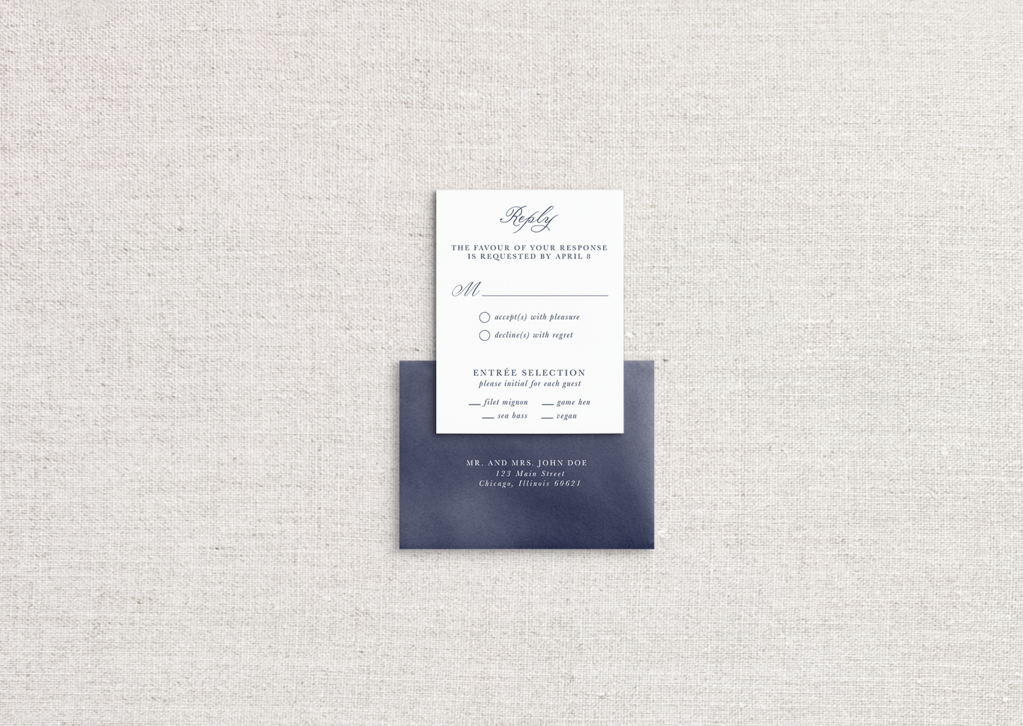 Addison Letter Press Wedding Invitations