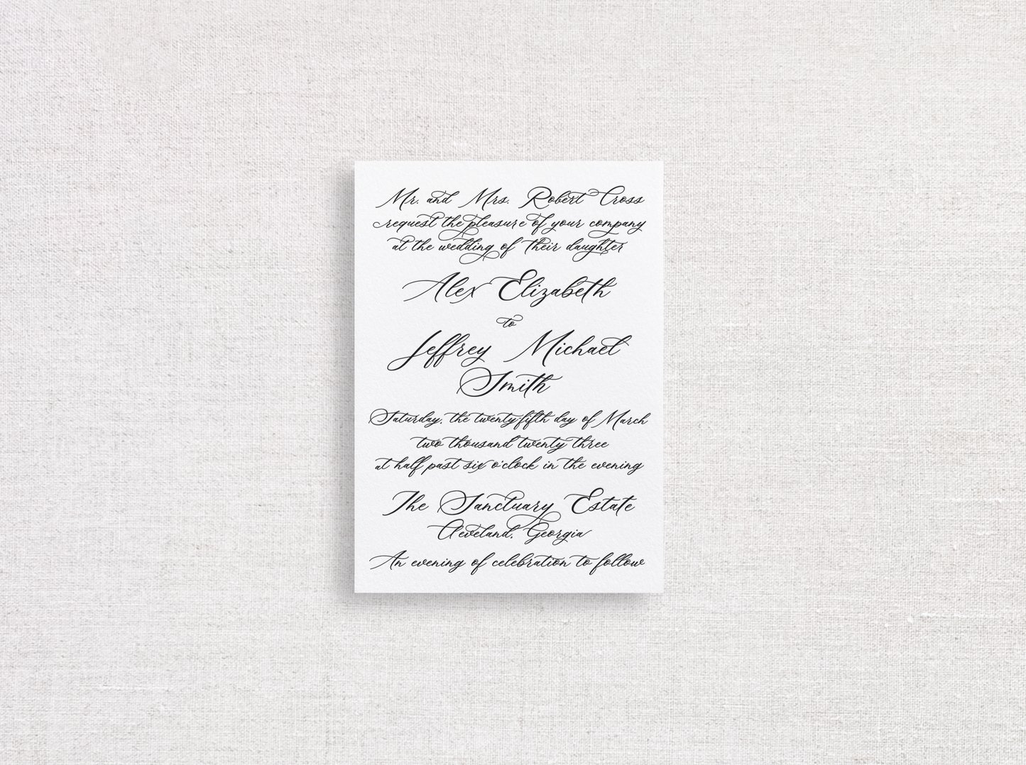 Alex Letter Press Wedding Invitations