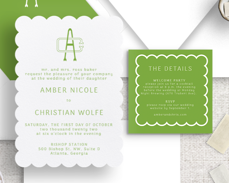 Amber Digital Print Wedding Invitations