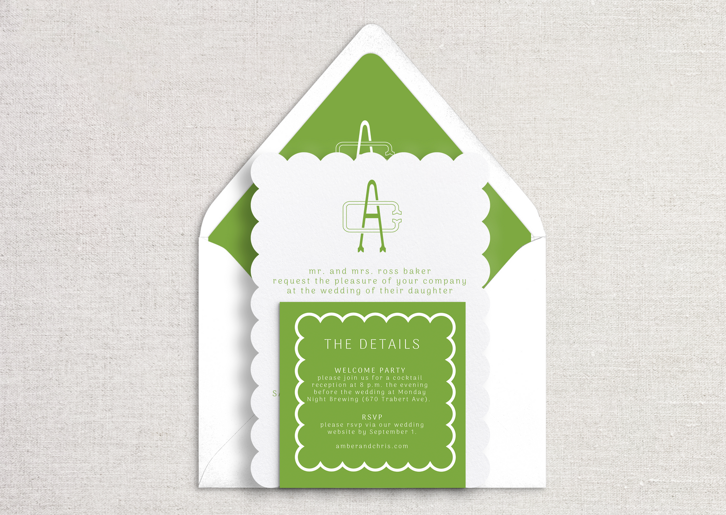 Amber Digital Print Wedding Invitations