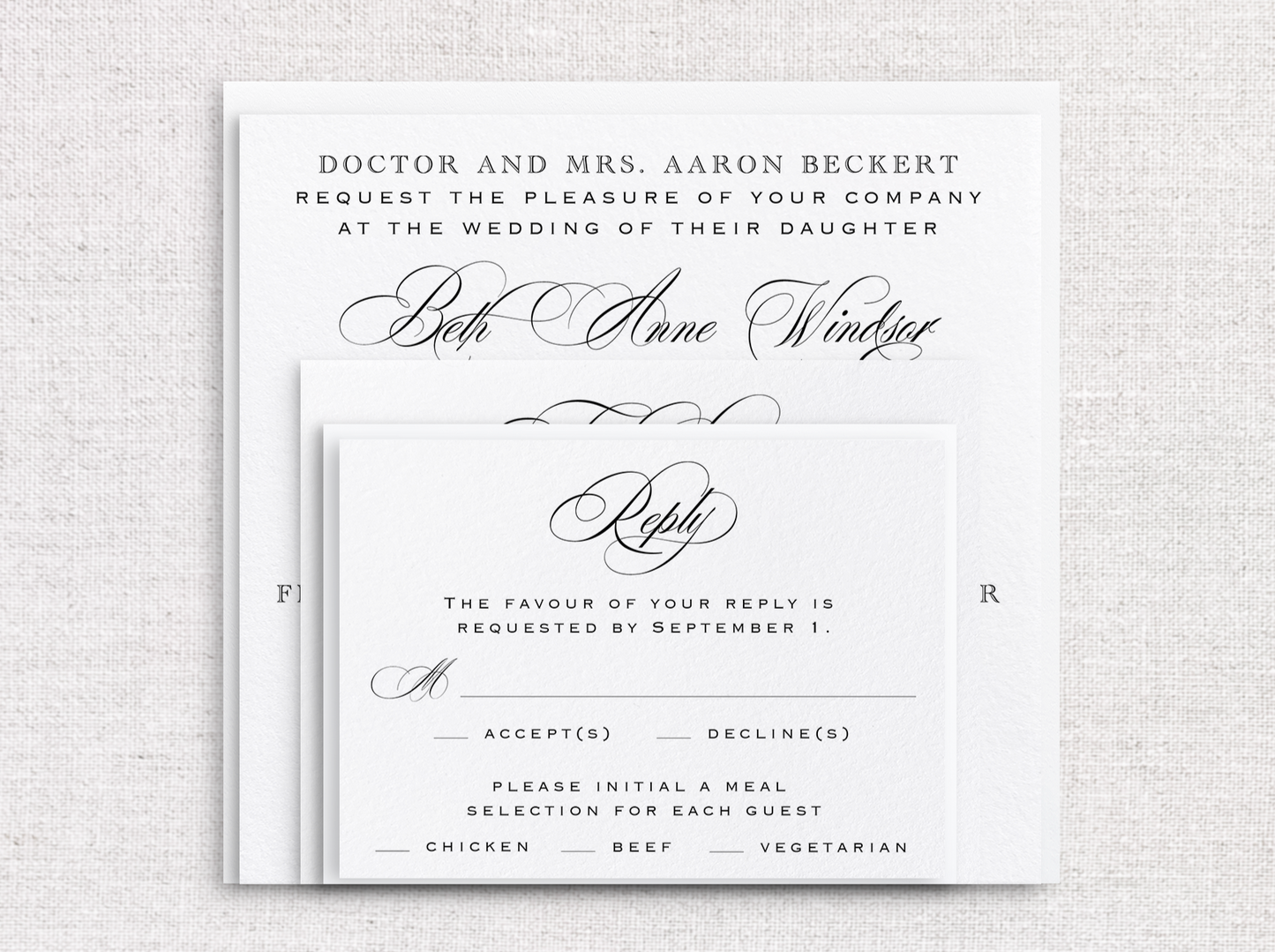 Beth Anne Digital Print Wedding Invitations