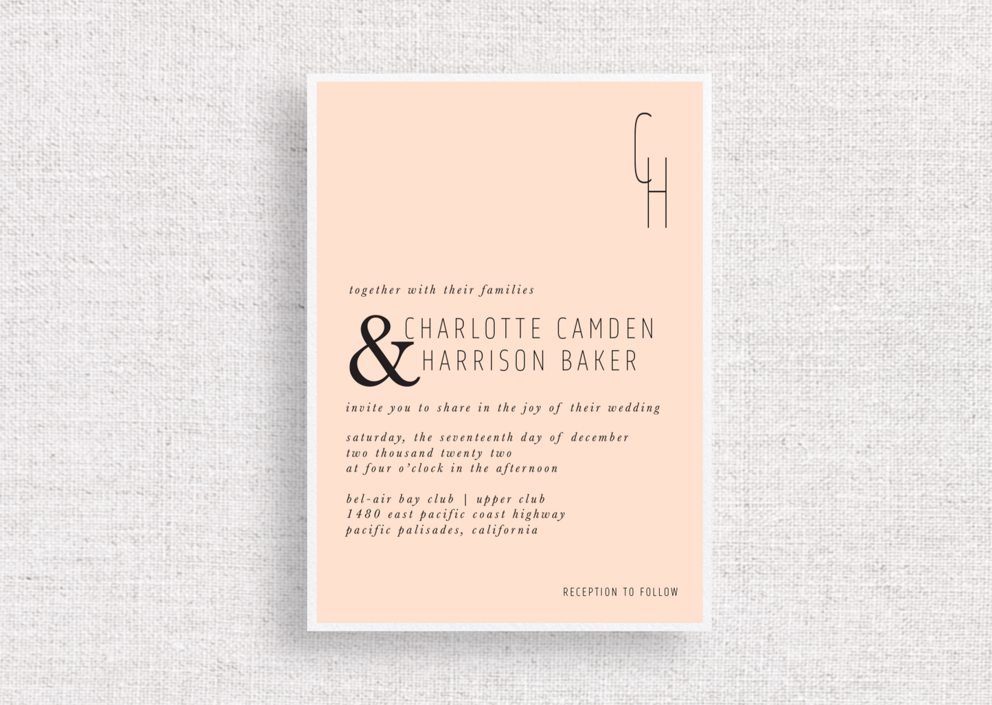 Charlie Wedding Invitations