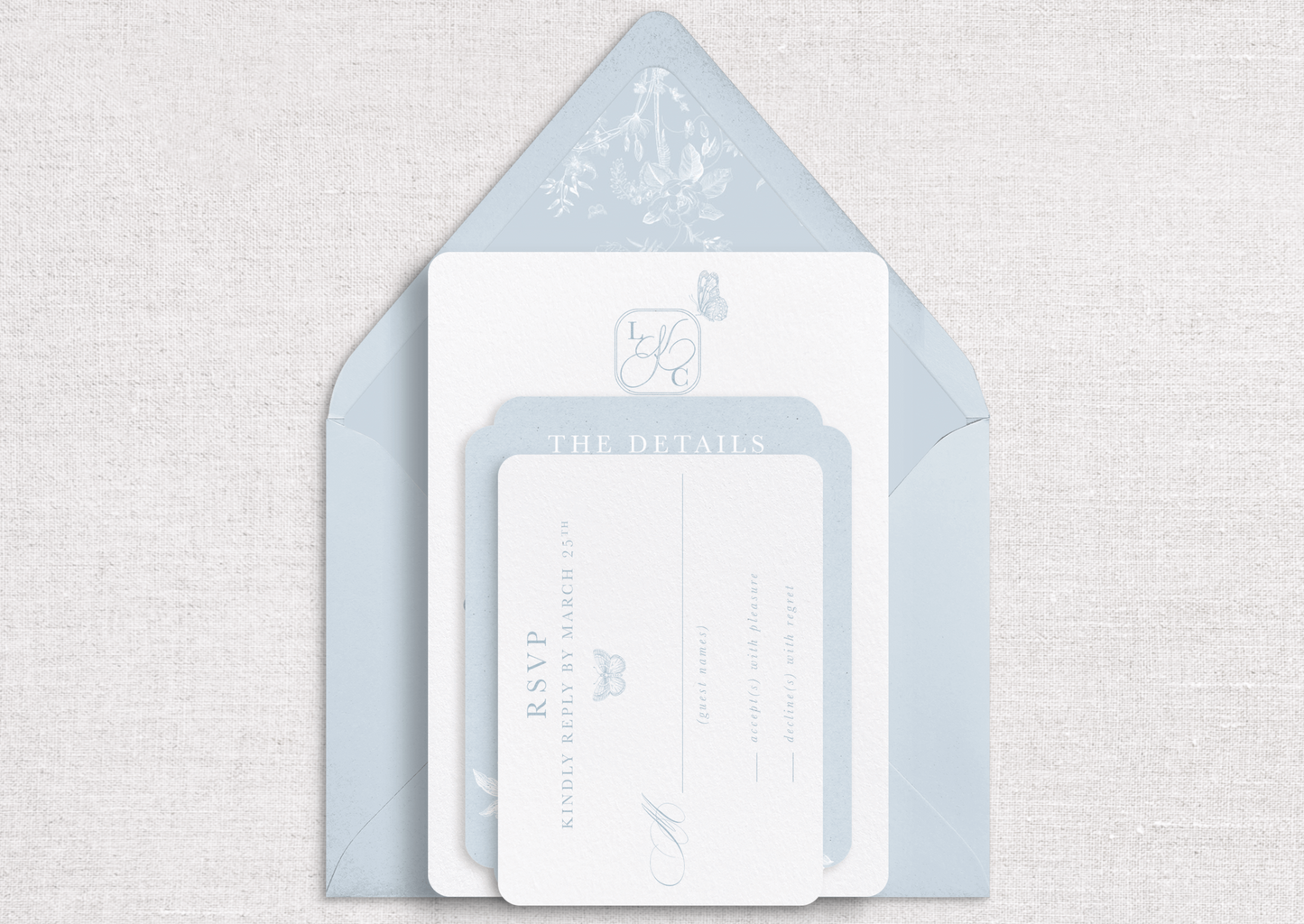 Loren Digital Print Wedding Invitations