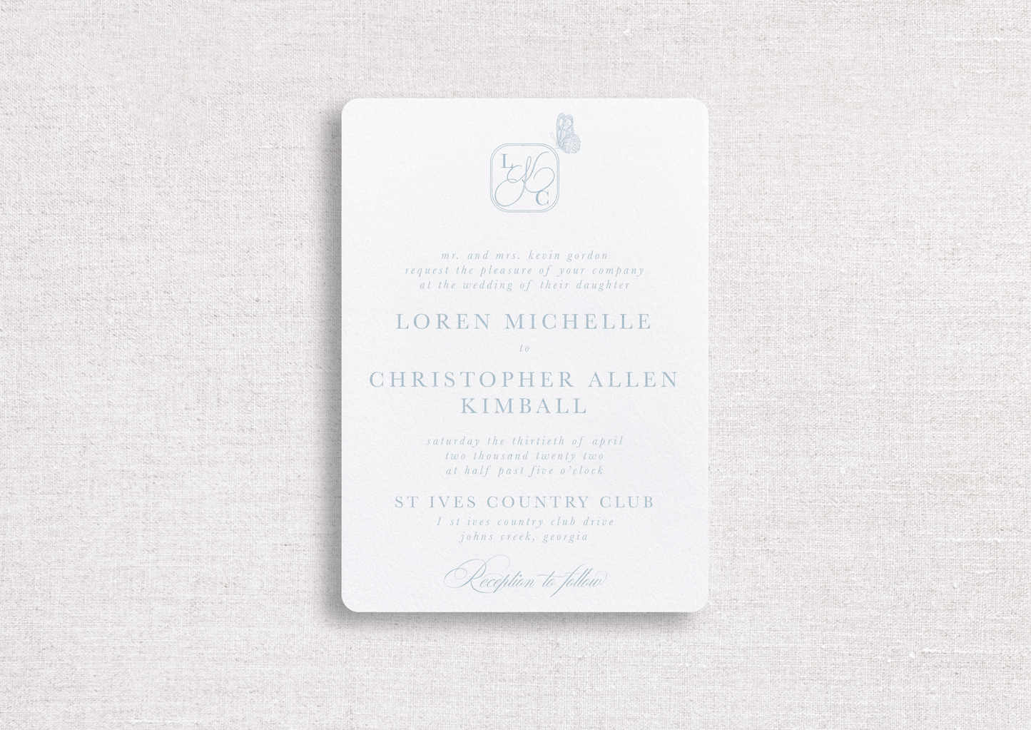 Loren Digital Print Wedding Invitations