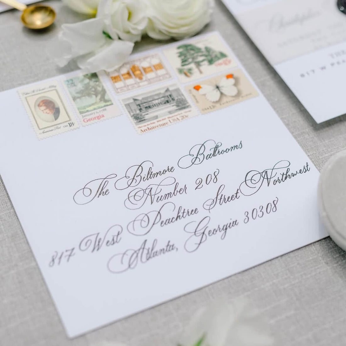 Hand Calligraphy Wedding Invitation Envelope