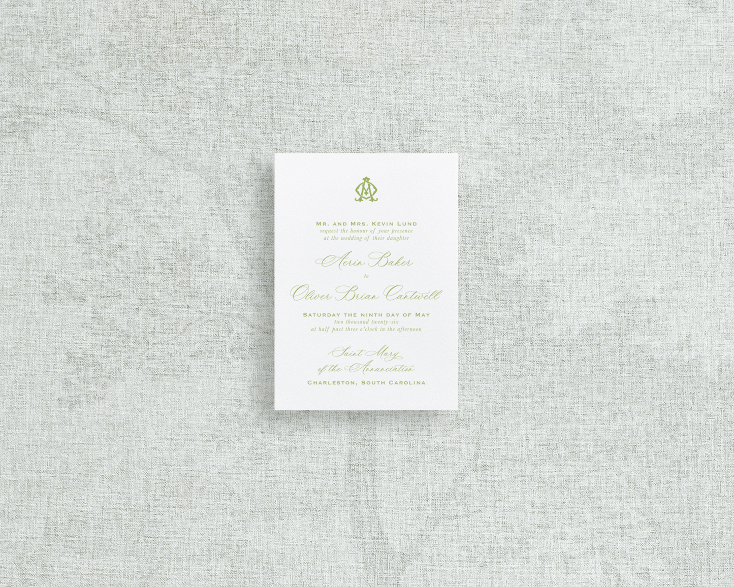 Aerin Digital Print Wedding Invitations