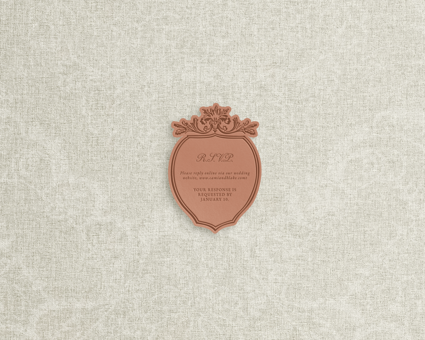 Cameron Foil-Stamped and Letter Press Wedding Invitations