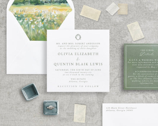 Olivia Digital Print Wedding Invitations