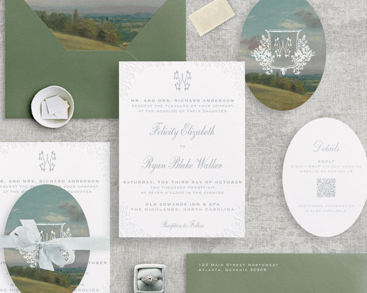 Felicity Letter Press  + Digital Print Wedding Invitations