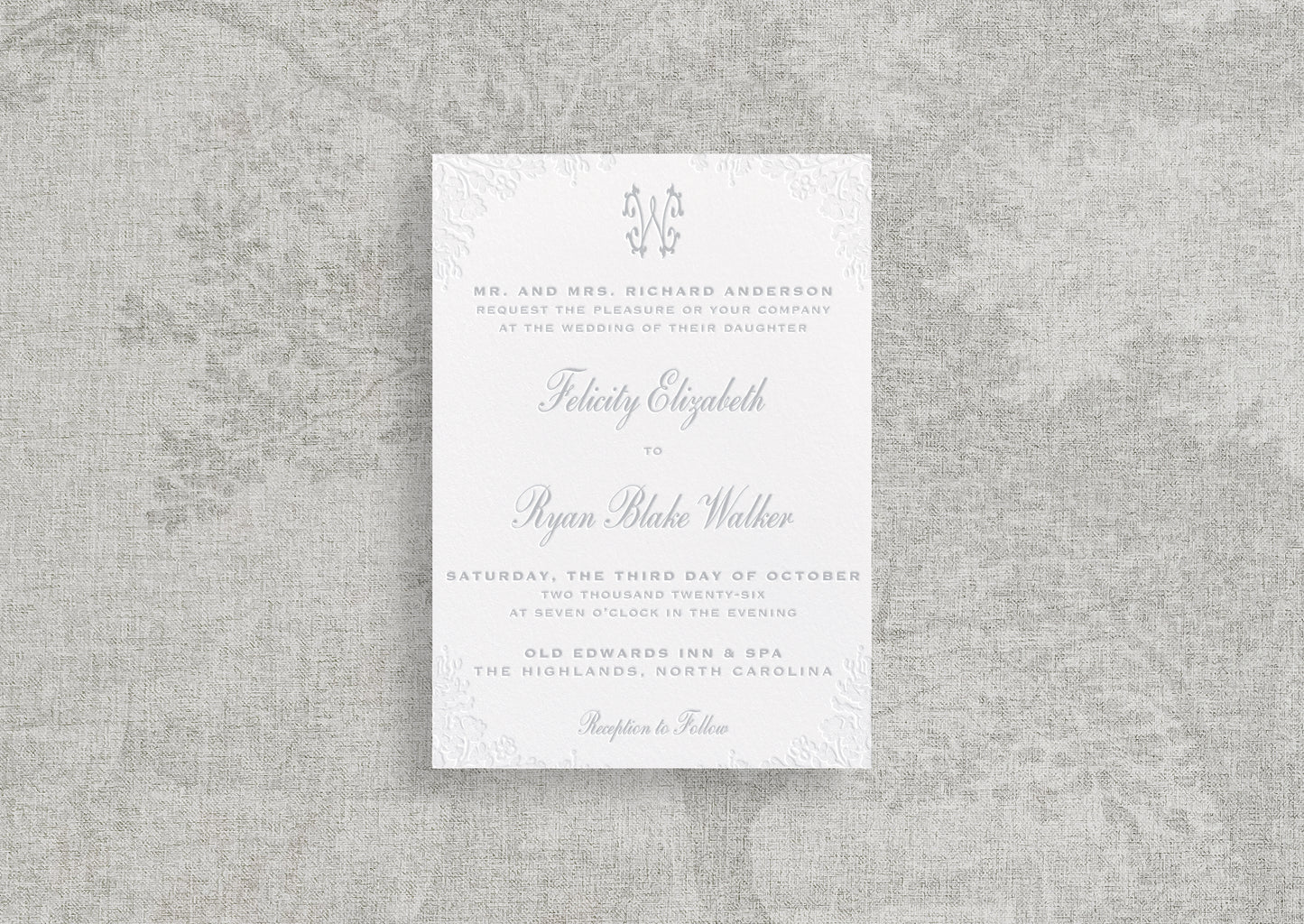Felicity Letter Press  + Digital Print Wedding Invitations