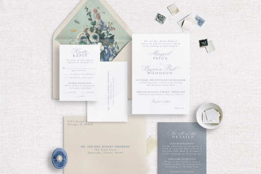 Margaret Letter Press + Foil Wedding Invitations