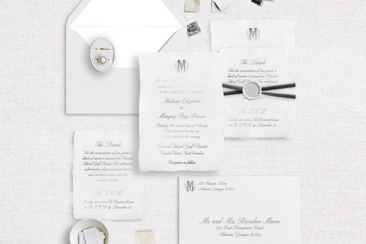 Melanie Foil-Stamped Wedding Invitations