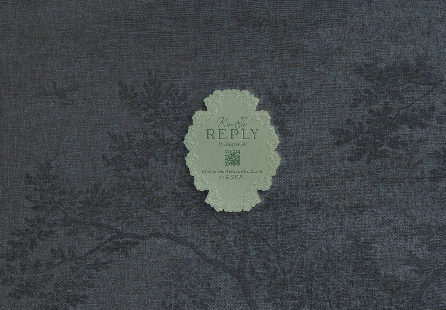 Eloise Letter Press Embossed Wedding Invitations