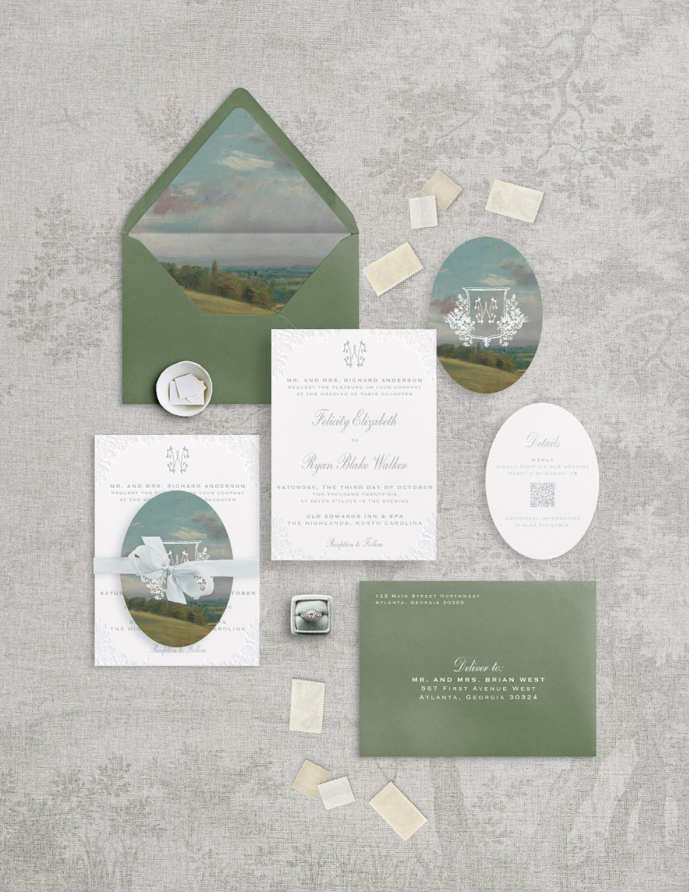Felicity Letter Press  + Digital Print Wedding Invitations