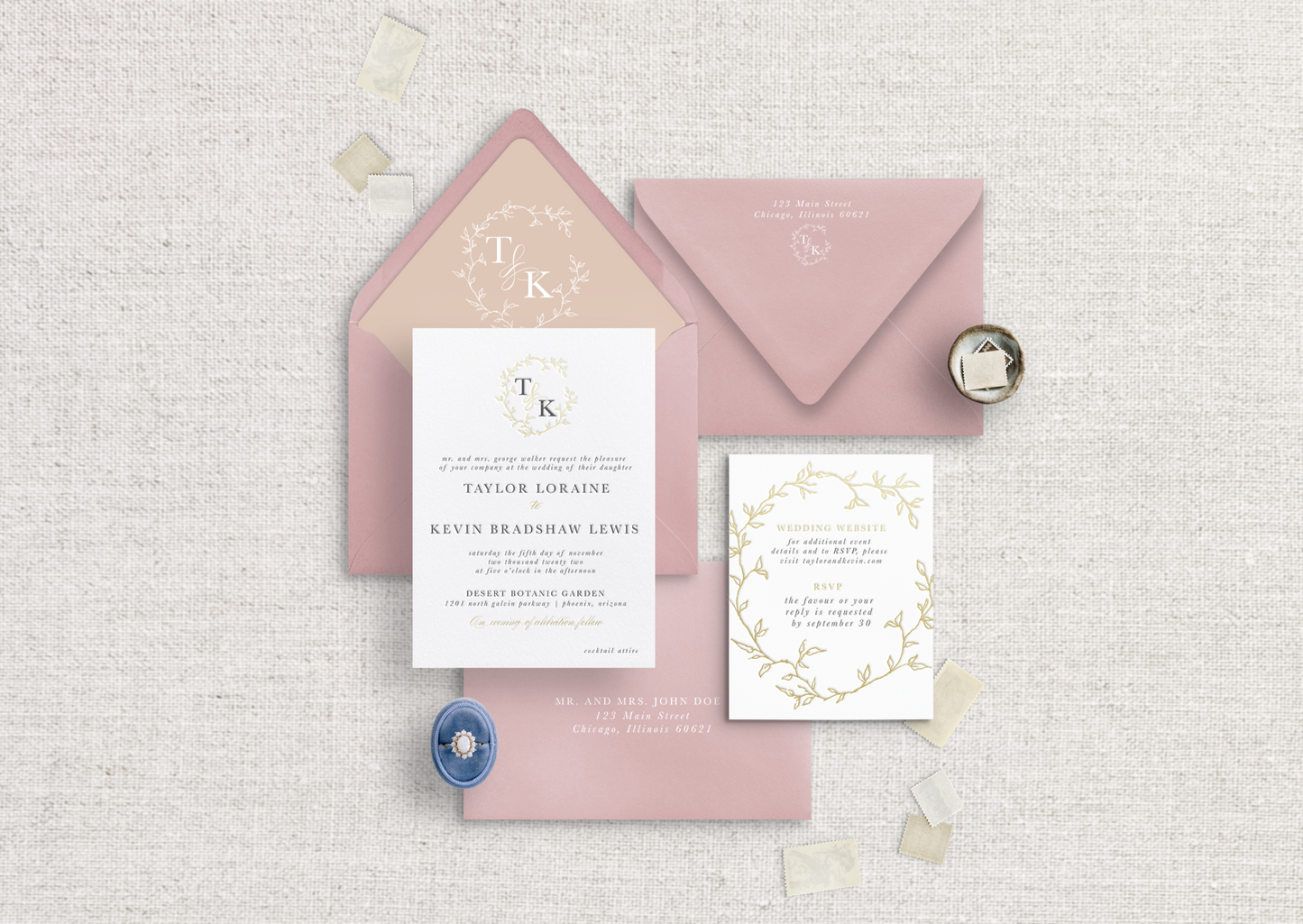Taylor Letter Press + Foil Wedding Invitations