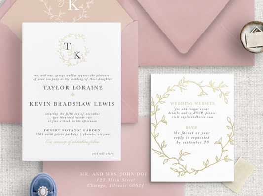 Taylor Letter Press + Foil Wedding Invitations